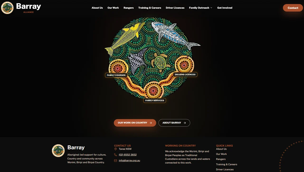 Barray Alliance website, built by ACS