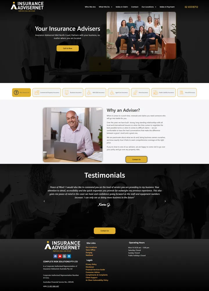 IAA Mid North Coast website home page